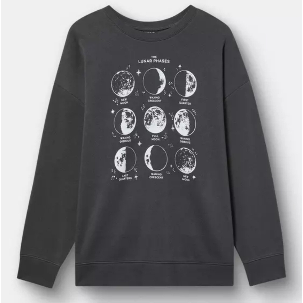 Lunar Phases Graphic Sweatshirt